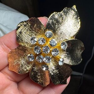 Gold and Black Jewelry Broach Set